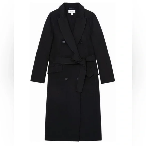 Reiss Maeve Wool Blend Double Breasted Coat NWT US 0 - Picture 4 of 14